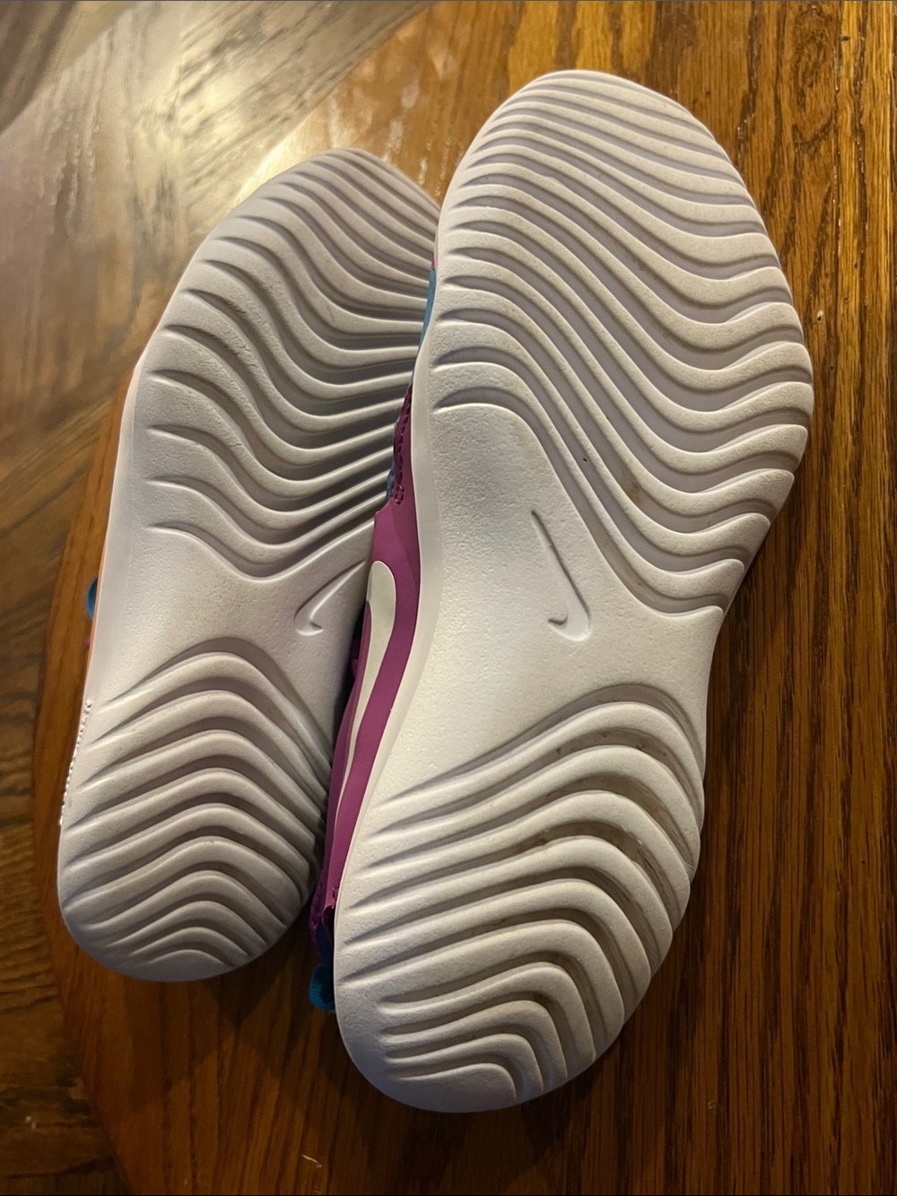 Nike Kids Slip-On Sneakers in Teal, Pink, Orange - Picture 9 of 9